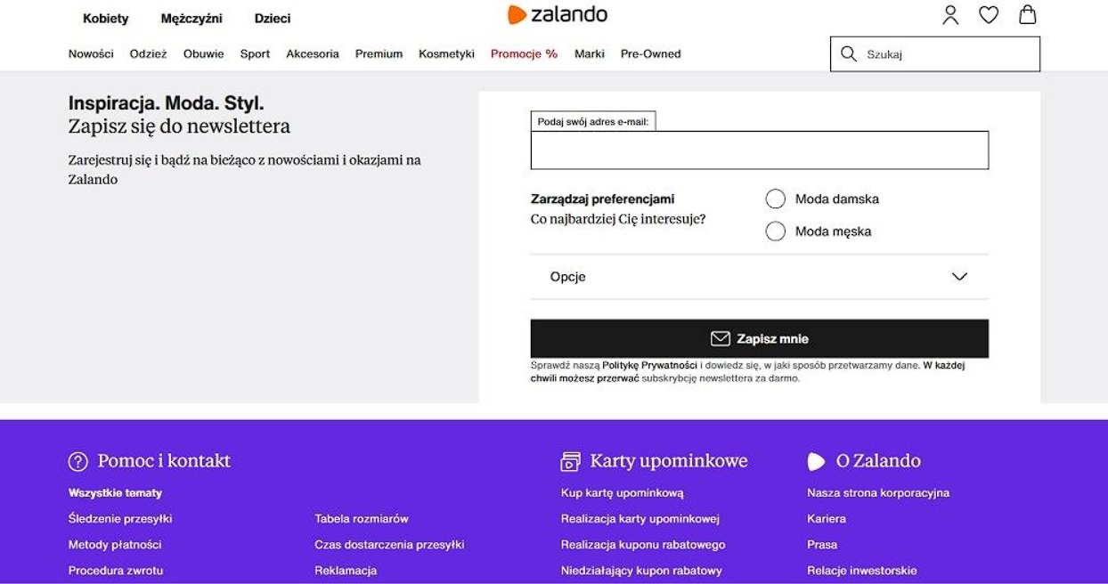 zalando telefon polska